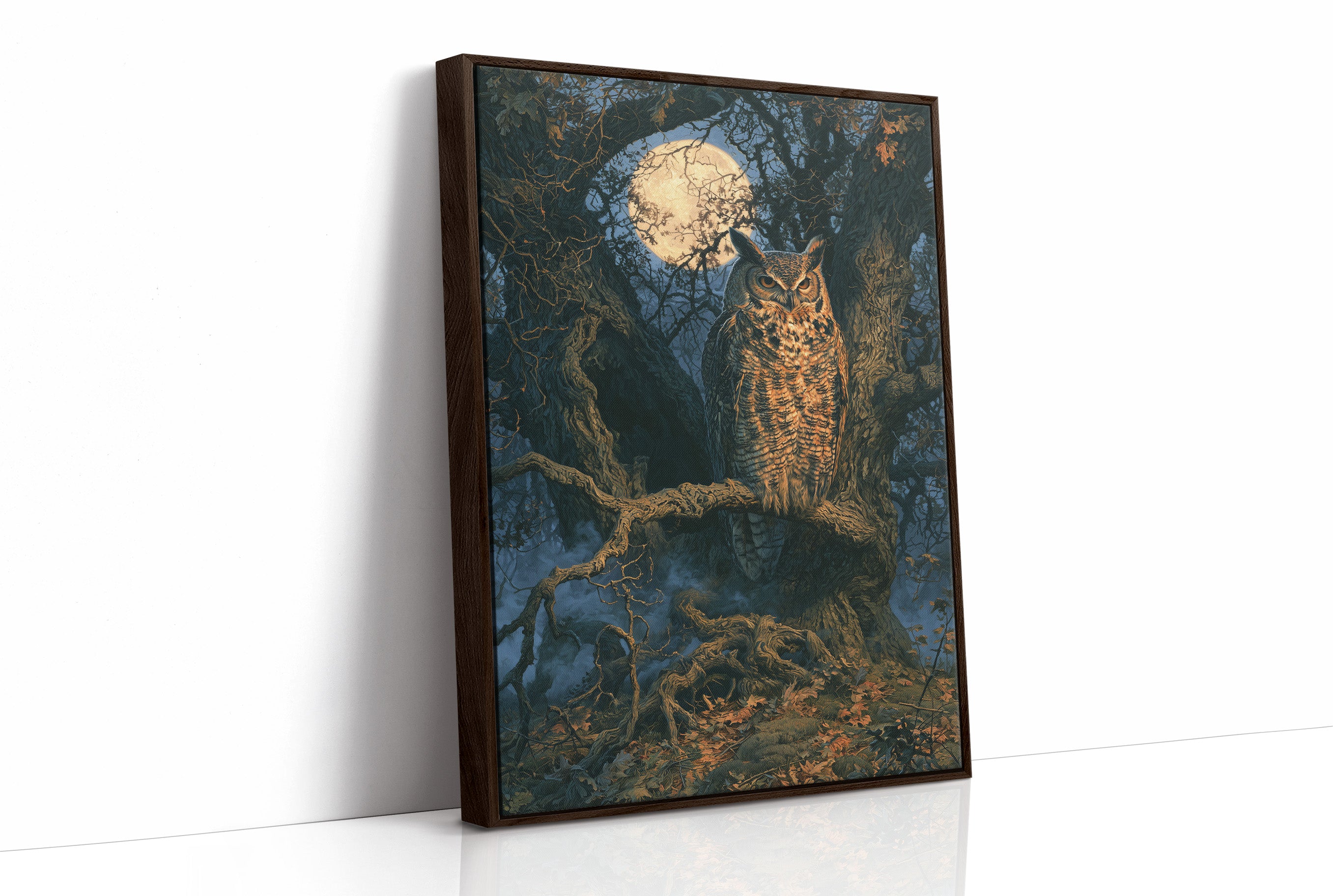 Great Horned Owl By Moonlight