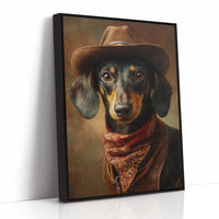 Dachshund With Western Flair