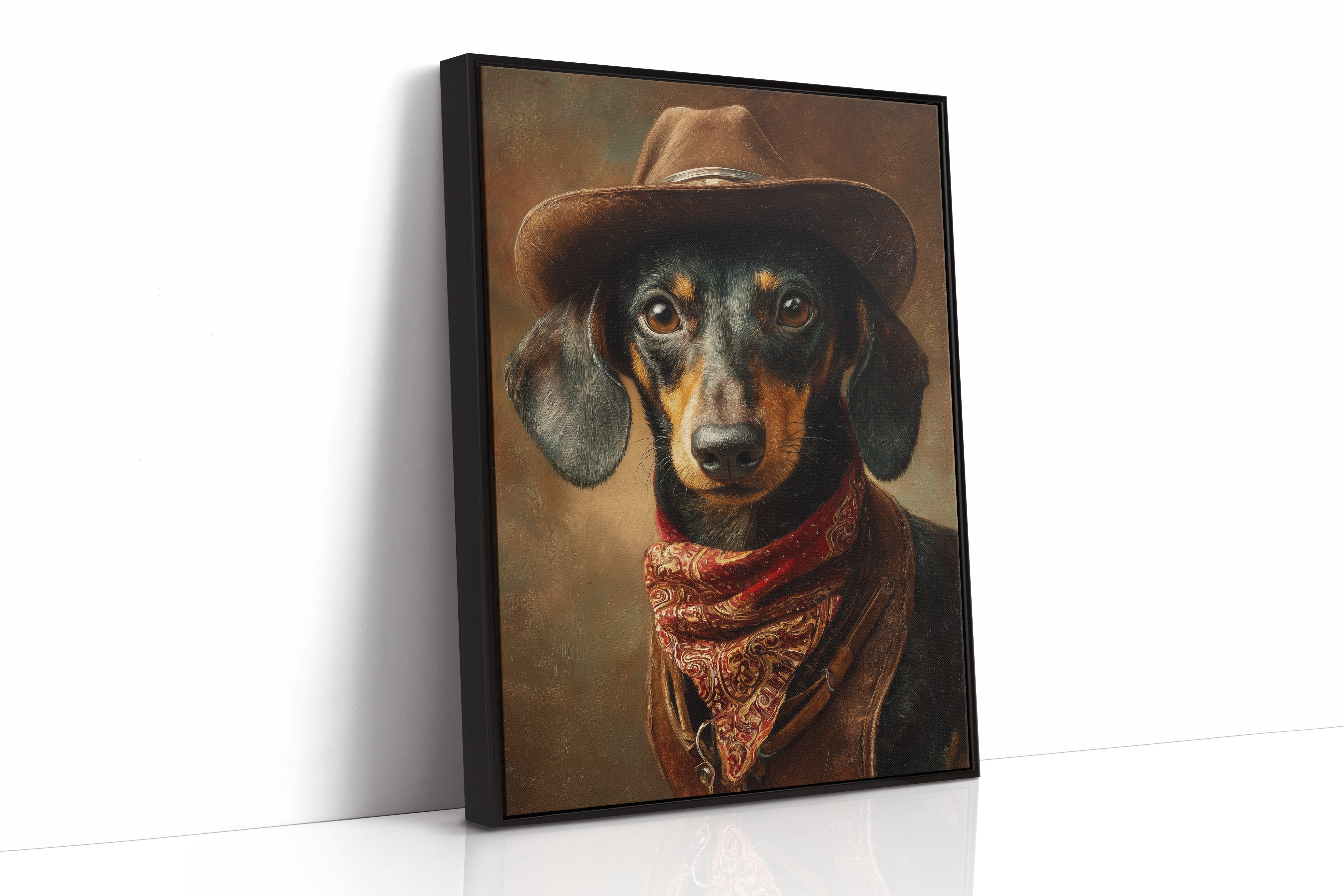 Dachshund With Western Flair