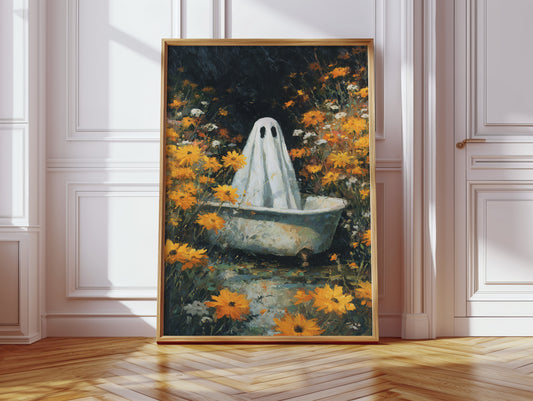 A Ghost Among Golden Petals