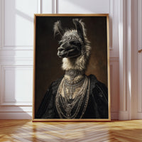Regal Llama Adorned in Jewels