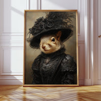 Regal Squirrel in Victorian Attire