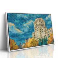Golden Towers Beneath Swirling Skies
