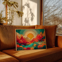 Mountains Dance In Coral Light