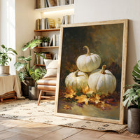 White Pumpkins Dance With Autumn