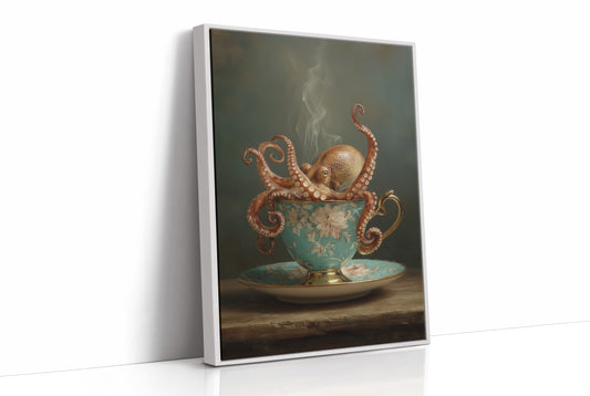 Tentacles Curl Through Teacup Surrealism