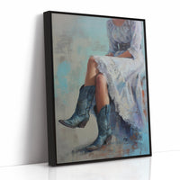 Turquoise Boots Under Lace Skirts