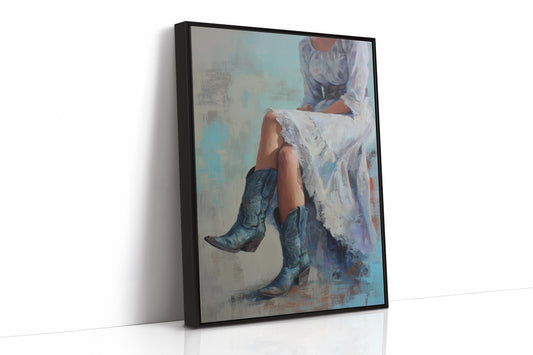 Turquoise Boots Under Lace Skirts