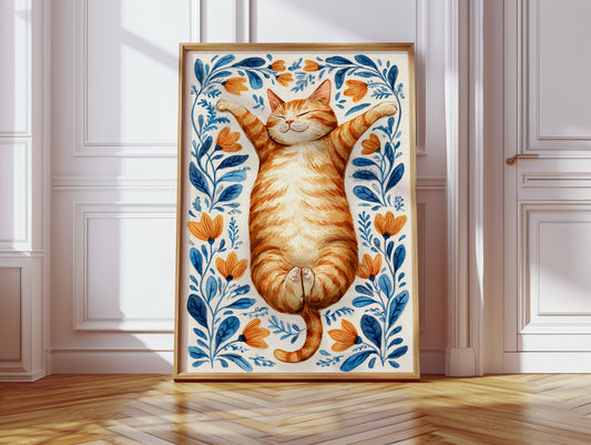 Sun-Kissed Paws and Floral Embrace