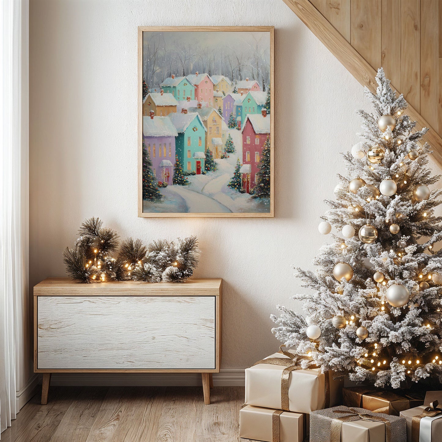Pastel Houses Share Winter Stories