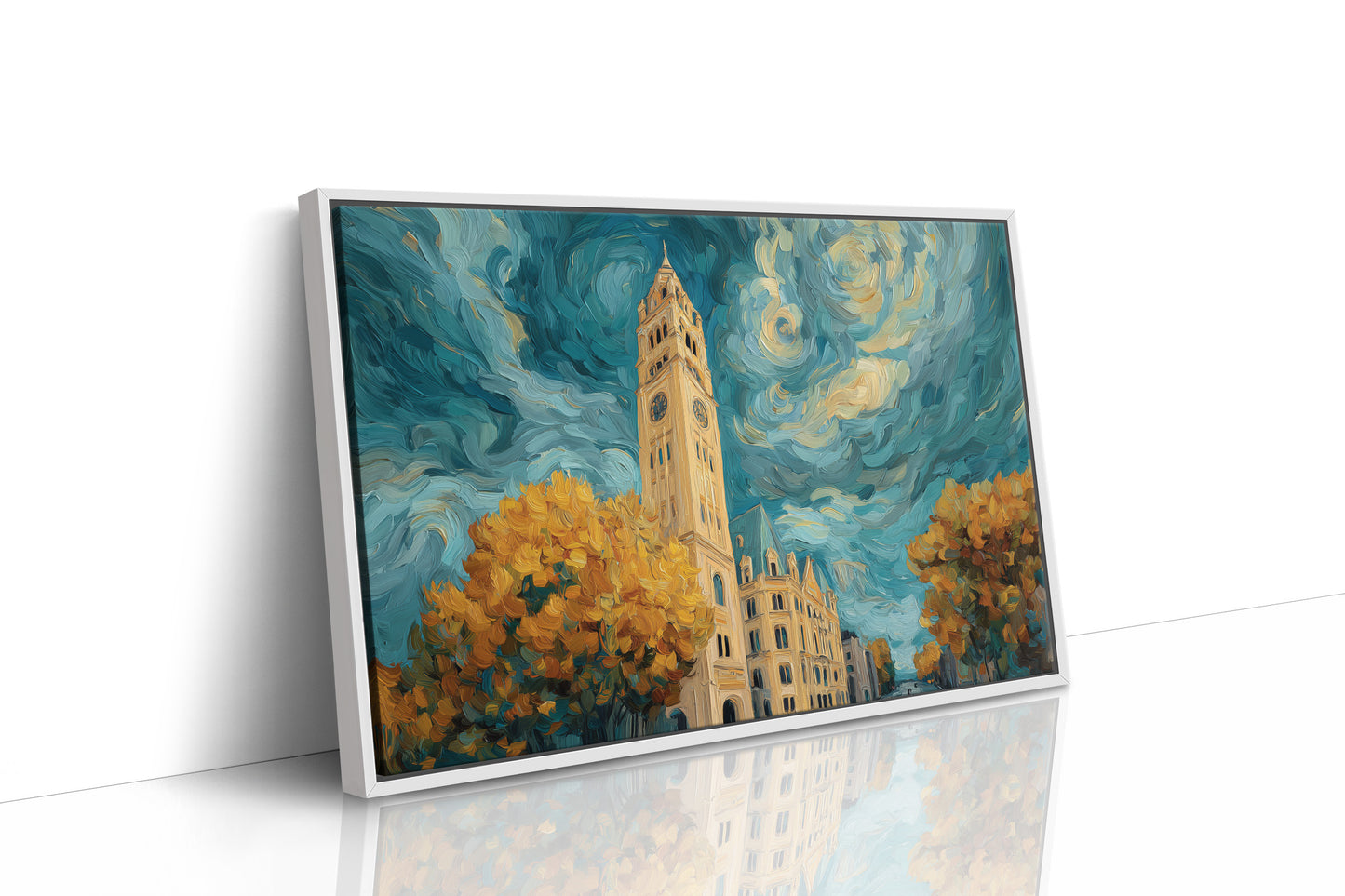 Clocktower Beneath a Turning Sky