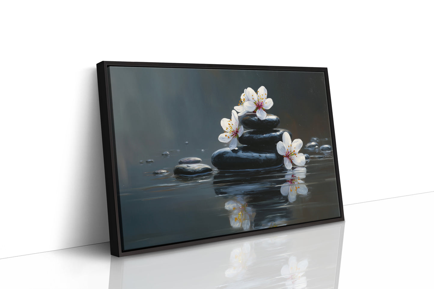 Cherry Blossoms Find Stillness Below