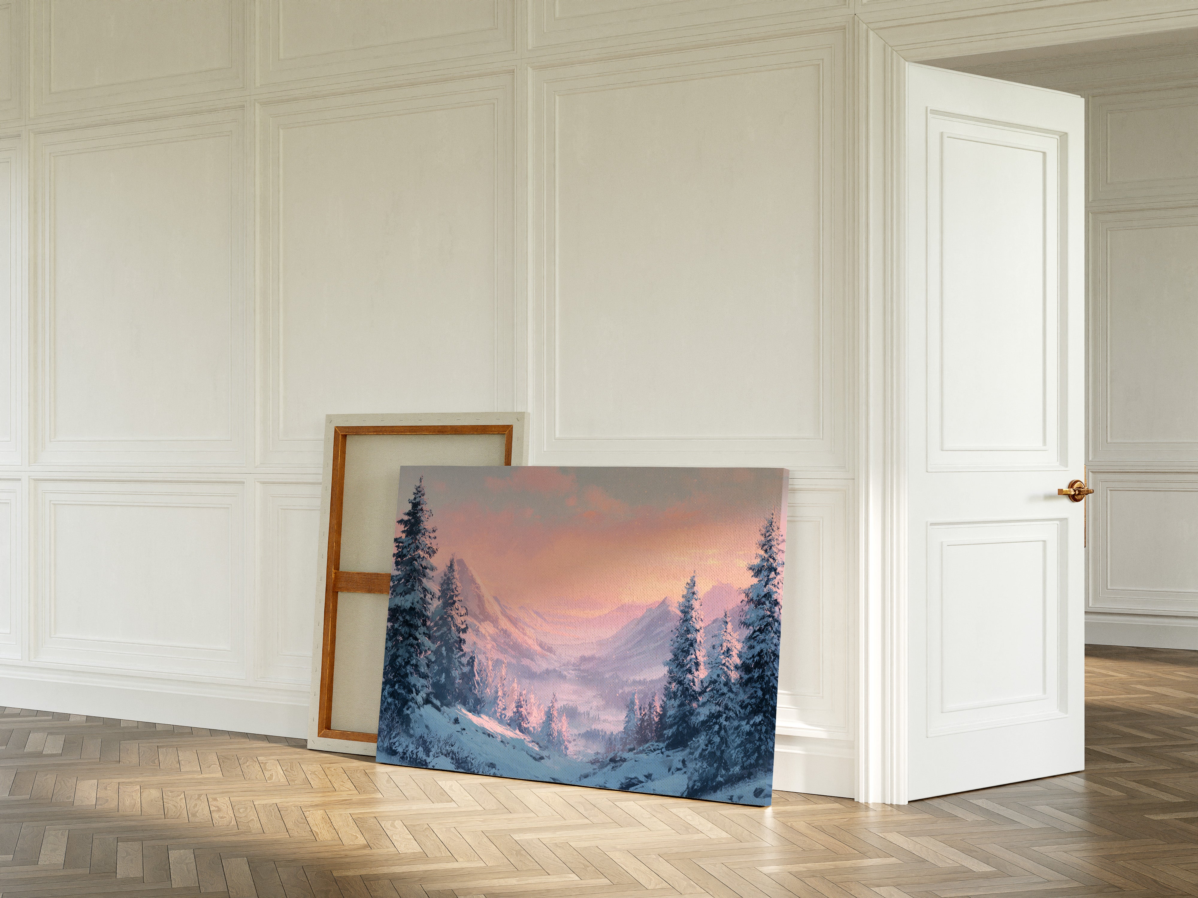 Snow Peaks Blush At Dawn