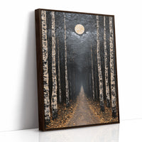 Birch Avenue Under Golden Moon