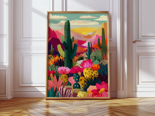 Desert Blooms at Dusk