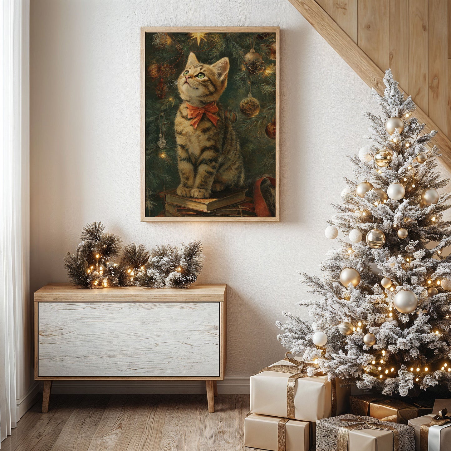 Curious Cat's Christmas Tale Unfolds