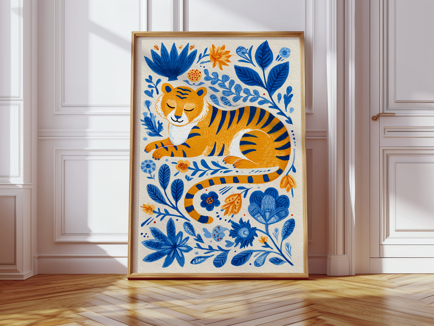 Amidst Flora, A Tiger Rests