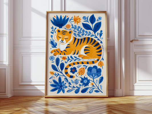 Amidst Flora, A Tiger Rests