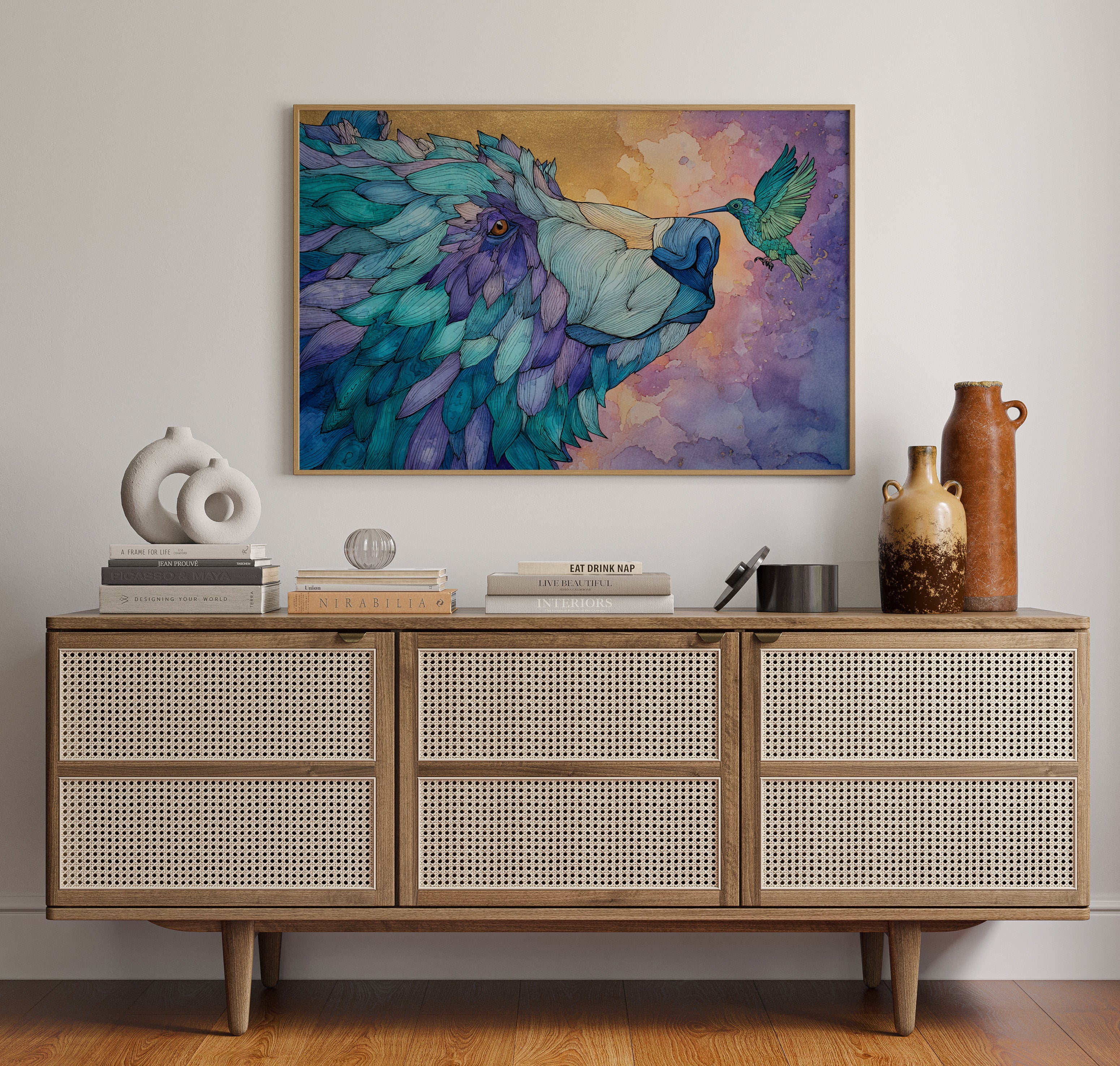 Bear And Hummingbird Share Dawn's Song