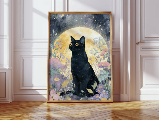Starlit Vigil Among Blossoms