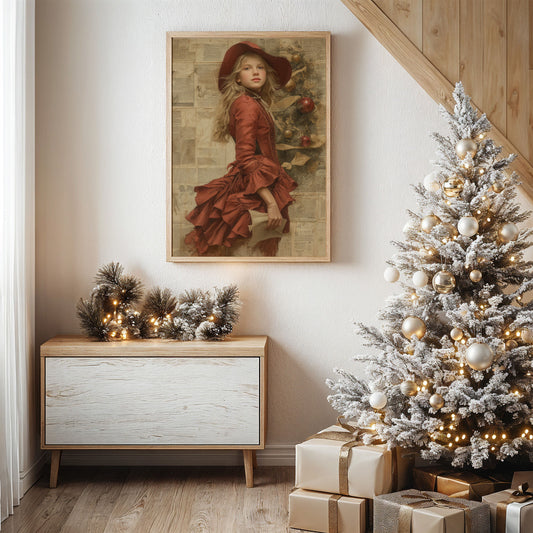 Crimson Tales Meet Winter's Glow