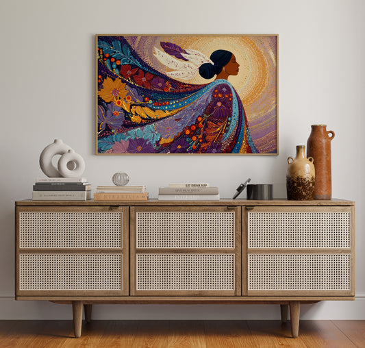 Sacred Flowers Dance In Evening Light