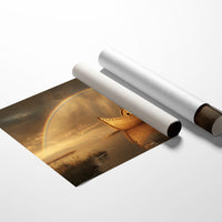 Wooden Ark Beneath Rainbow Promise