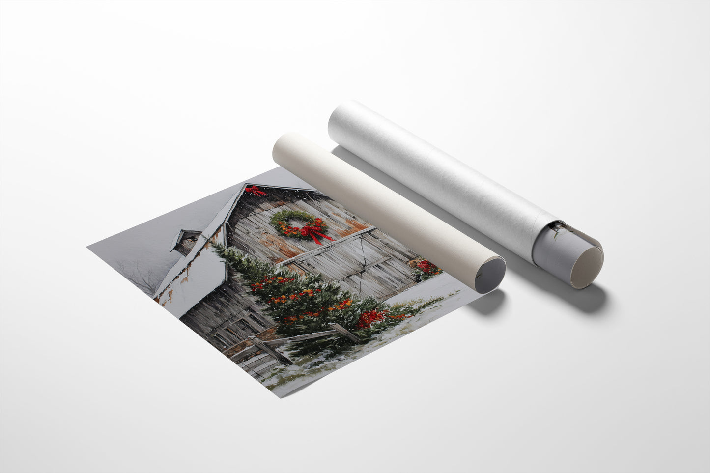 Snow Settles On Grandfather's Barn