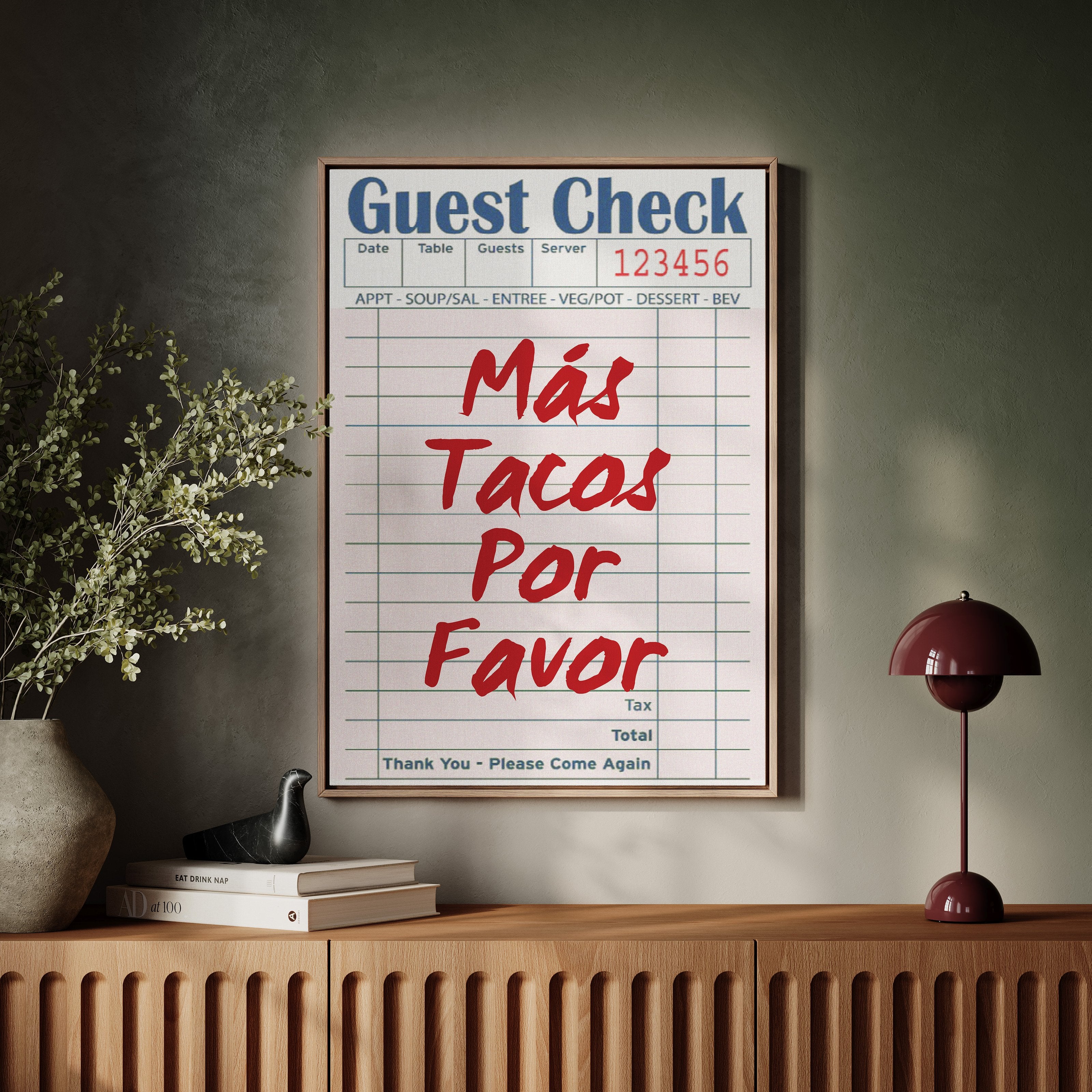 Red Letters Order Kitchen Magic
