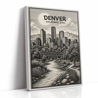 Denver in Woodcut