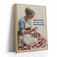 Hand-Stitched, Est. July 4, 1776