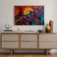 Moonlit Raven Paints Sacred Skies