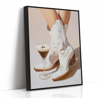 White Boots Meet Martini Moment