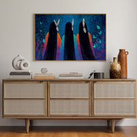 Moonlit Sisters Dance With Butterflies