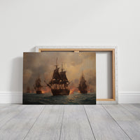 Galleons Dance Through Fiery Seas