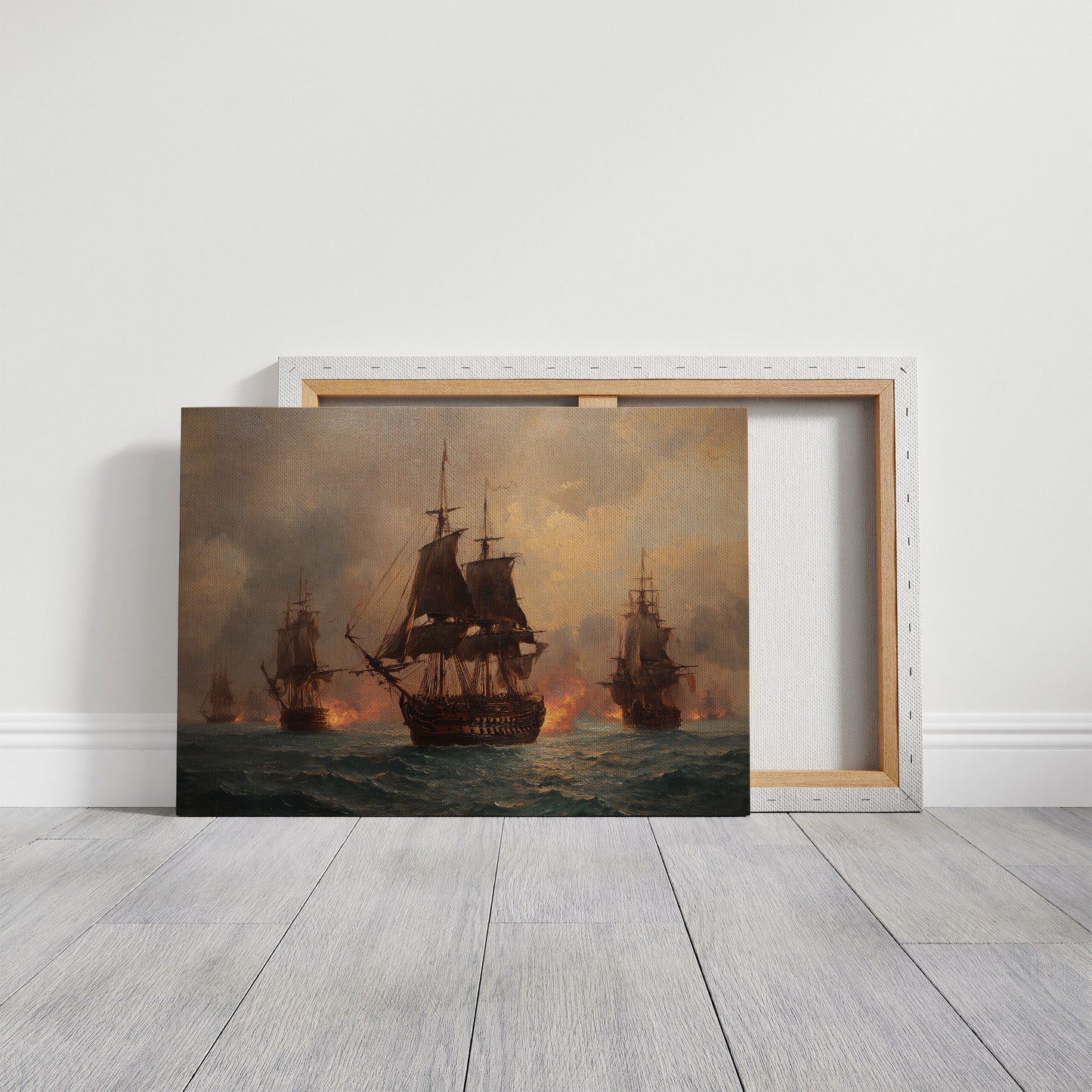 Galleons Dance Through Fiery Seas