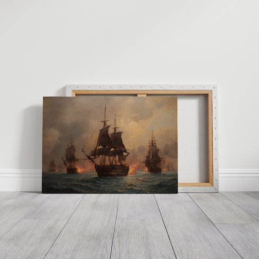 Galleons Dance Through Fiery Seas