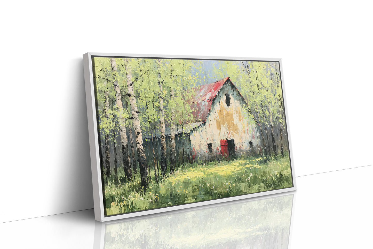 Old Barn Among the Birches