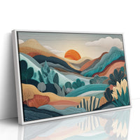 Sunset Over Layered Valleys