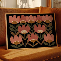 Coral Blooms Dance Against Midnight