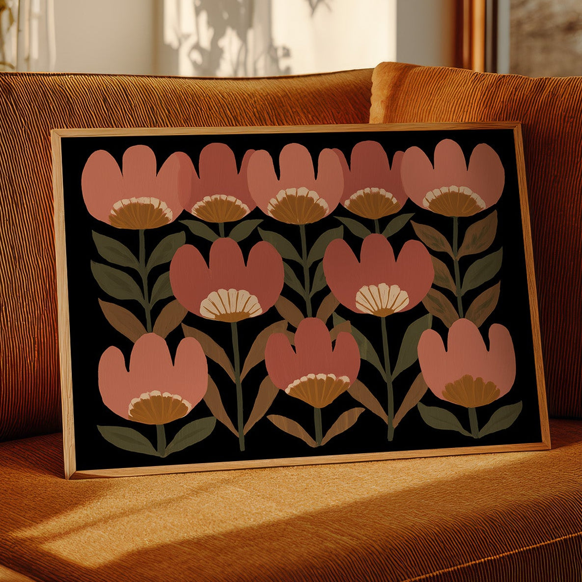 Coral Blooms Dance Against Midnight