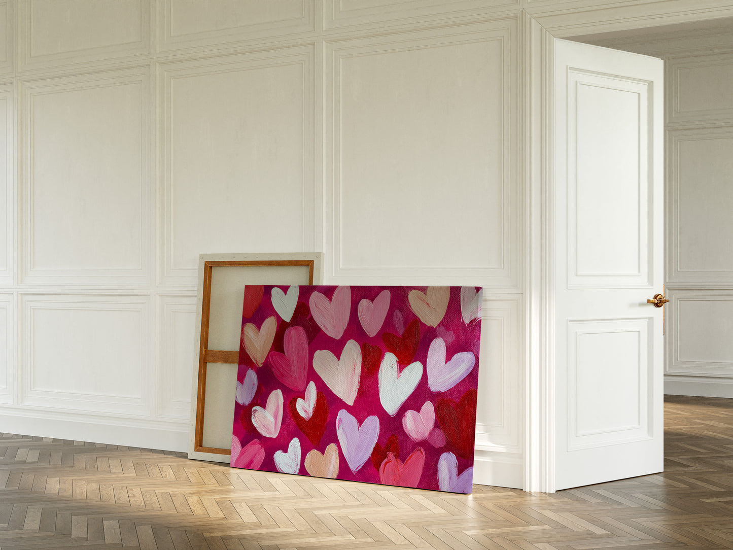 Hearts Dance In Magenta Light