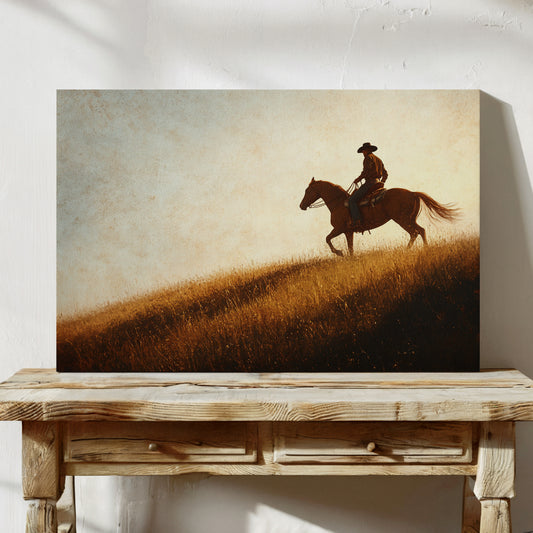 Sunset Ride on Prairie Hill