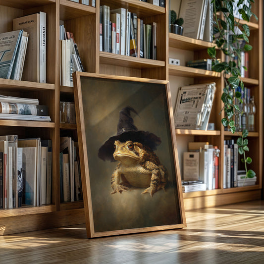 Charming Toad Witch Portrait - Whimsical Animal Art - Gallery Canvas image 10