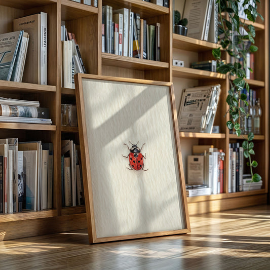 Tiny Ladybug on Paper