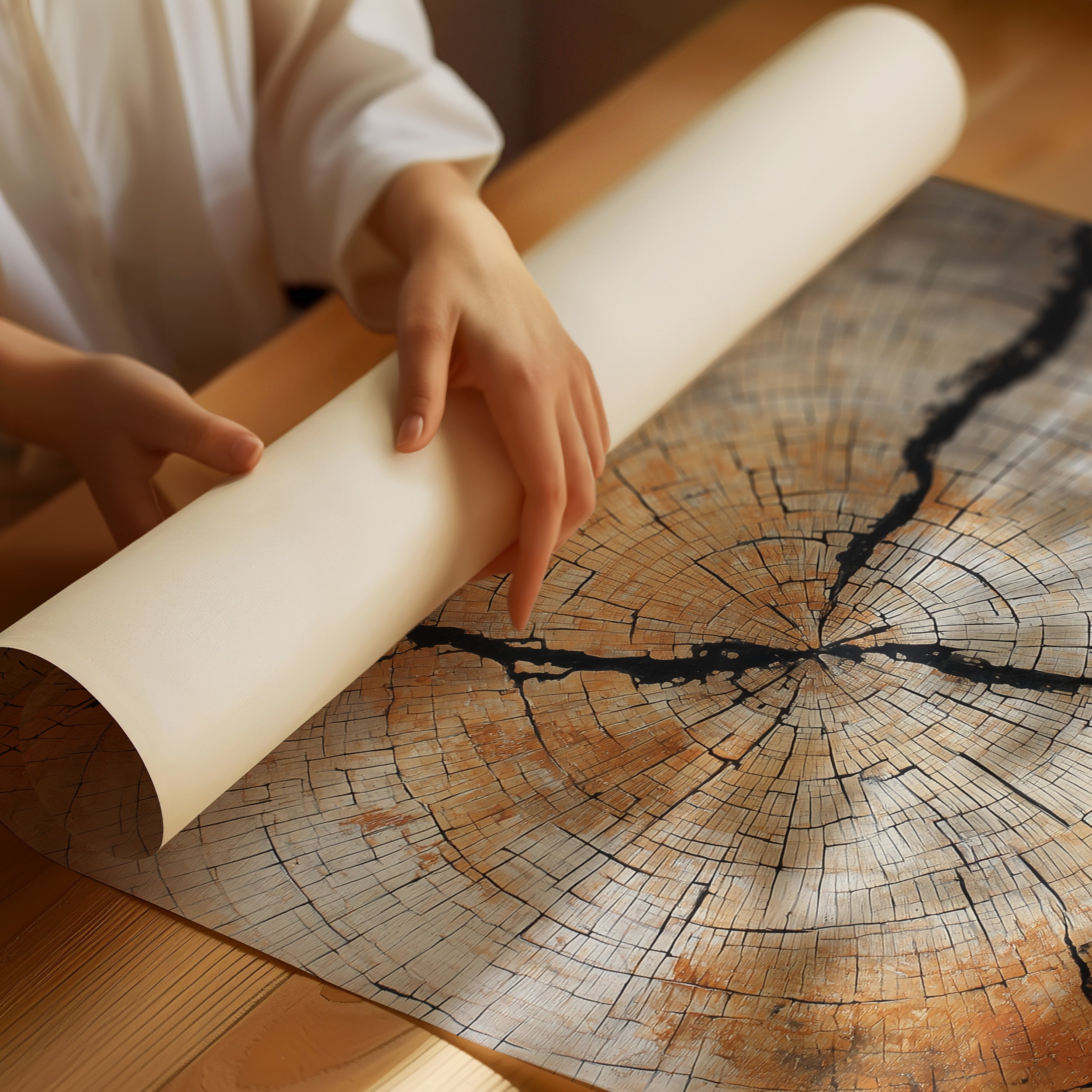 Time Circles Through Ancient Wood