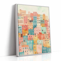 Stacked City Dreams Watercolor Print