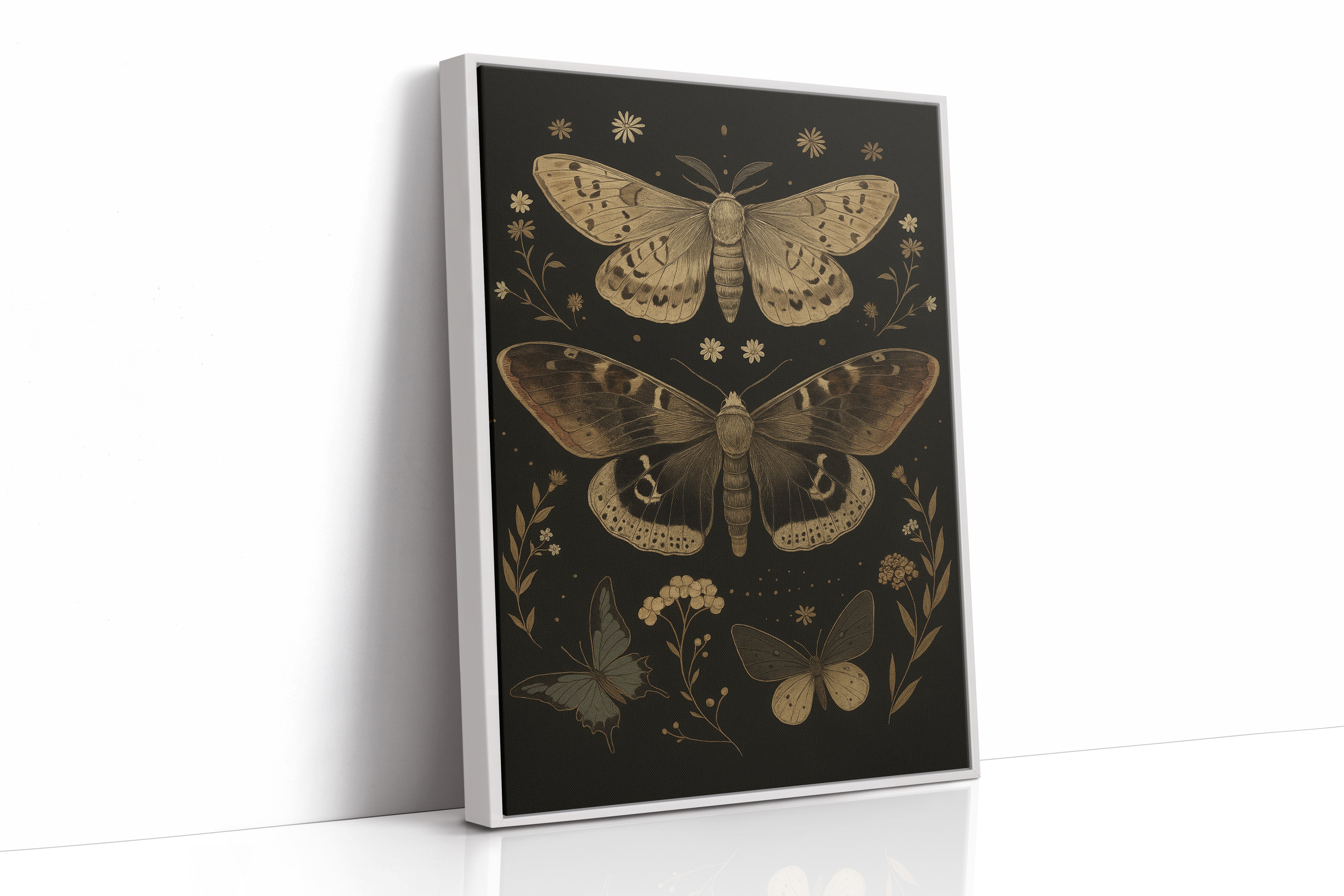 Nocturnal Wings and Wildflower Charms