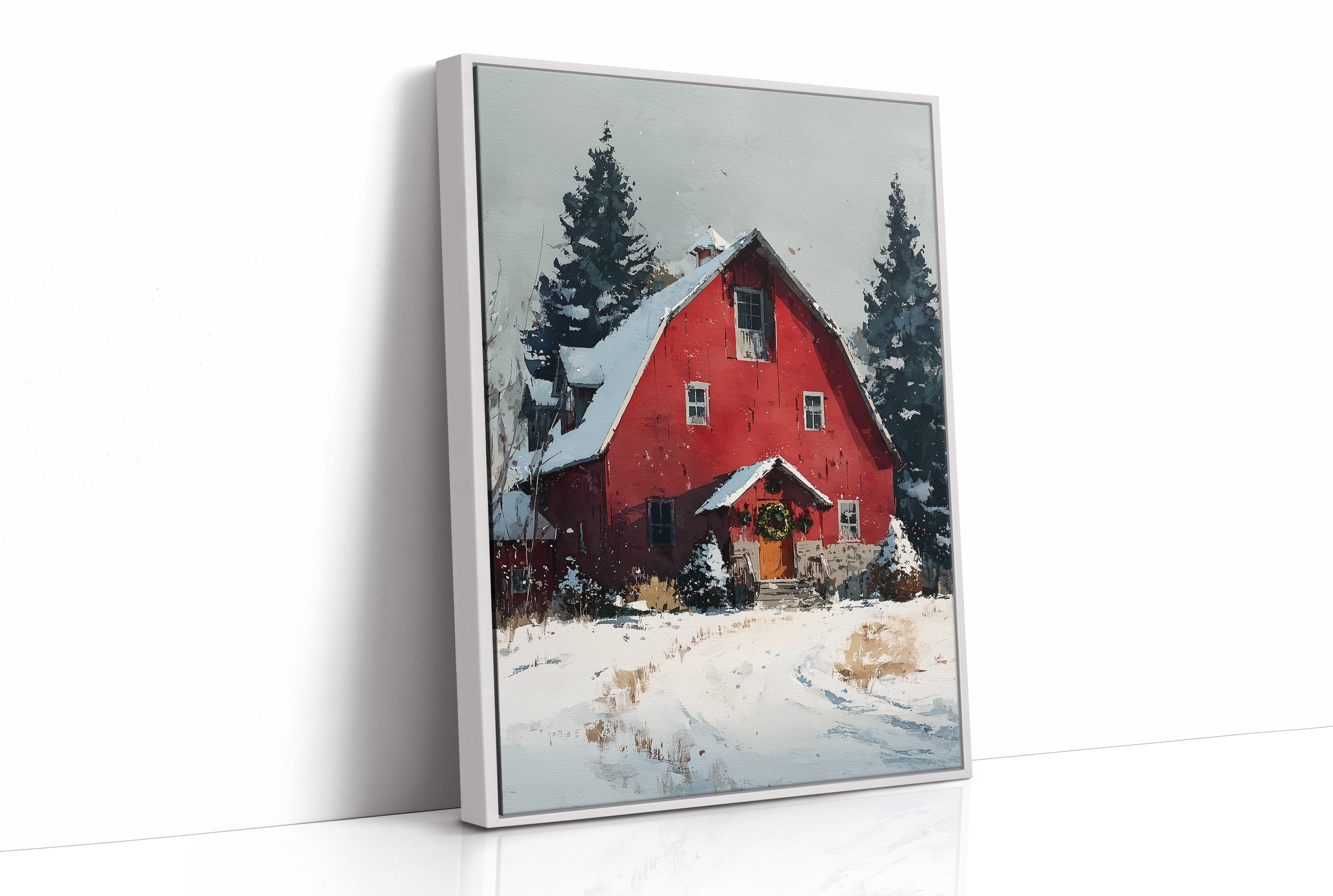 Wreath on the Old Red Barn