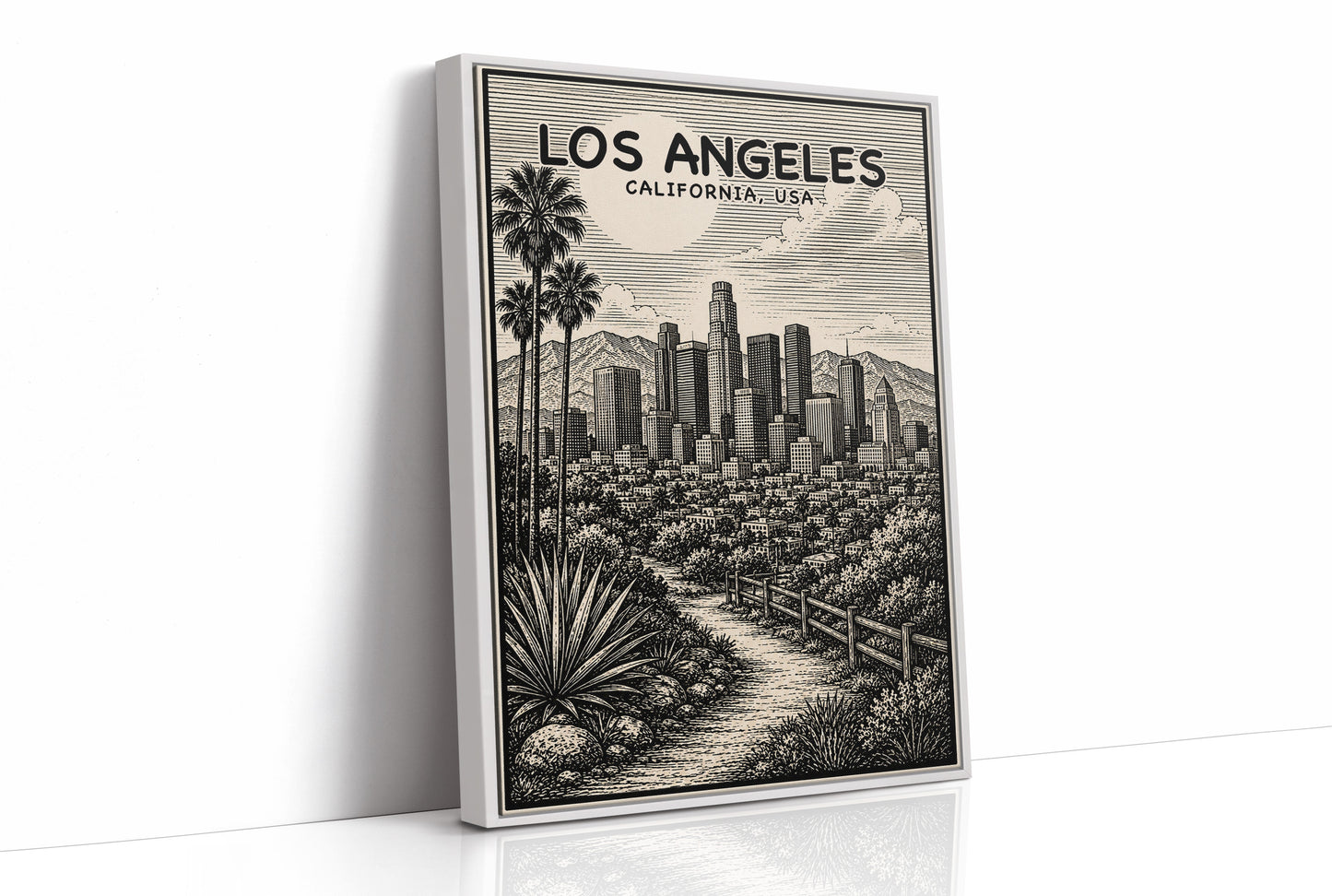 Los Angeles in Woodcut